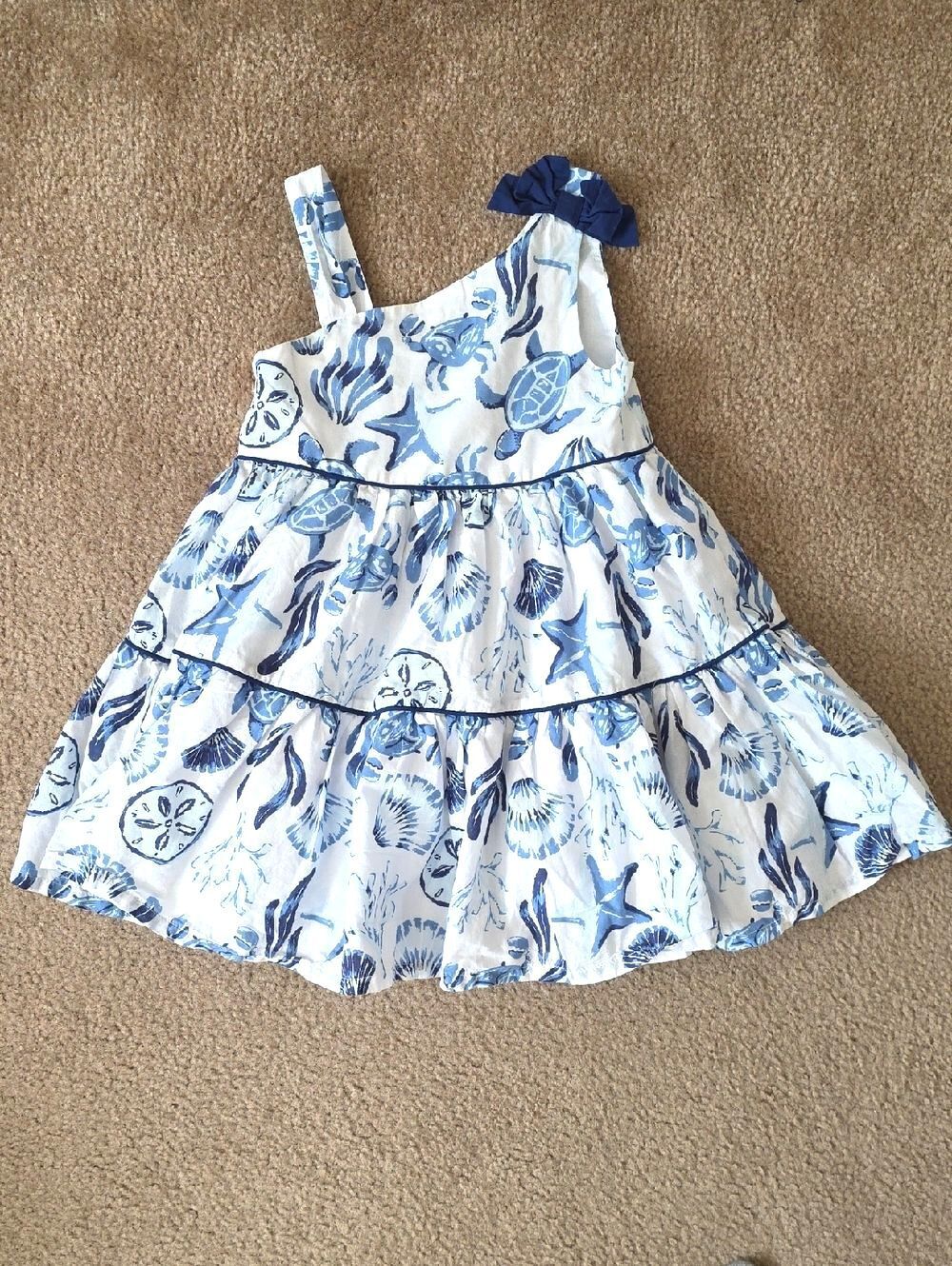Rachel Zoe Toddler Girls Sea Shell Cotton Dress Beach Ocean Summer - Size 3T